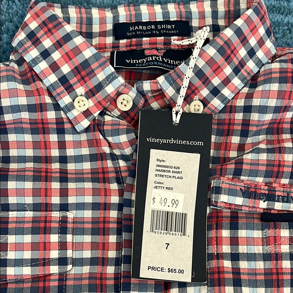 NWT Boys Fishing/Sun Harbor Shirt in Jetty Red - Picture 3 of 6